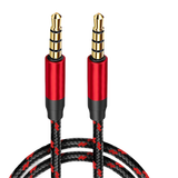 aprilbuy小米aux音频线小爱同学pro智能音箱音频连接线电脑3.5mm音响输出配件 红色 2米