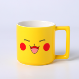 顺祥宝可梦皮卡丘马克杯儿童喝水杯牛奶杯麦片陶瓷早餐杯办公室杯子 宝可梦直口杯A款