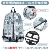 Forever cultivate印花双肩包男女韩版休闲背包校园高中学生书包女书包学生双肩包 顽皮猫升级版-加大号