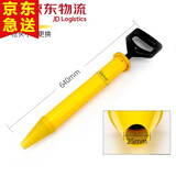 脉秀 水泥砂浆灌浆器填缝工具枪注浆机防盗门窗外墙墙壁石缝塞缝勾缝神器手动工具不锈钢圆扁 嘴多功能耐用 加厚ABS工程塑料【圆嘴款】+收藏送原装皮芯