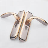 应易达 室内门锁欧式静音门锁一把三件套装门锁把手防盗卧室房门锁木门锁 37锁一把面板孔距17.5锁体长度12.5 35-45MM