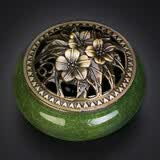 启碧泉 陶瓷香炉家用室内仿古沉香盘香炉艾草熏香去味香炉檀香现 哥窑青瓷炉+防火棉+葫芦香插