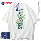 NASA GISSNASA官网联名短袖t恤男国潮China故宫半袖纯棉新款夏季宽松男装 NA80134白色 S  建议80-110斤