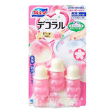 日本原装进口 小林制药（KOBAYASHI） 卫生间除臭凝胶啫喱花瓣马桶开花小花清洁剂 蜜桃香 22.5g