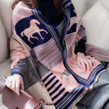 SOMUBAY围巾女夏季空调房大披风办公室披肩保暖加厚两用秋冬女生斗篷礼物