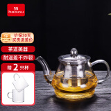 heisou 玻璃茶壶家用耐高温加厚大容量茶具烧水过滤泡茶水壶500ml KC550