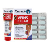 澳洲 Caruso's Veins Clear 改善腿部静脉曲张 静脉曲张片+静脉曲张膏套装