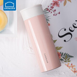 乐扣乐扣保温杯简约便携大容量茶杯双层真空316不锈钢商务男女学生水杯 旋转盖340ML-粉色