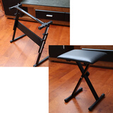 电子琴架Z型 通用54键61键新韵.美科.永美雅马哈 2.5管粗Z型琴架+琴凳