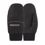 RIMIX羽绒手套冬季加绒加厚保暖防水防滑骑车滑雪男女连指手套 黑色