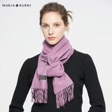 玛丽亚·古琦（MARJA KURKI）纯色羊毛围巾女冬季礼盒装 意大利进口羊羔毛女士围脖百搭保暖 藕荷色