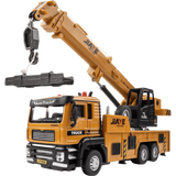 DOUBLE HORSES城市工程车搅拌车合金卡车声光回力模型玩具车卫生应急运输车 吊车