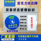 设备状态标识牌旋转运行机台管理卡机器故障维修提示牌定制定做工厂车间状态牌带磁铁医院指示牌 6区(运行/封存/保养/待料/检修/停机/) 10x15cm