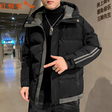 红蜻蜓棉衣男士秋冬季款棉服保暖棉袄羽潮牌绒服袄子面包服衣服外套男装 8227黑色 3XL