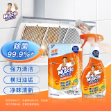 威猛先生（Mr Muscle）油污清洁剂 455g+420g补充装 柑橘香 强力去油污 厨房重油污净
