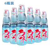 哈达（Hata）波子汽水弹珠汽水 日本进口多种口味碳酸饮料 200mL 6瓶原味