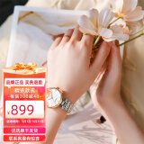 罗西尼（ROSSINI）手表结婚礼物花漾镶钻优雅风钢带机械女士手表 间金钢带女表518870T01B  32mm