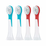 东耐伦 适配飞利浦(PHILIPS)儿童电动牙刷头 适用HX6322HX6312/6320/软毛刷头 迷你四支装