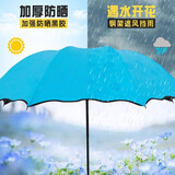 访客 雨伞 晴雨两用雨伞雨伞折叠伞遇水开花遮阳伞男女通用雨伞太阳伞 遇水开花蓝色