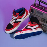 PONY/波尼中低帮滑板鞋ATop时尚男运动透气板鞋韩版硫化休闲鞋 红色（男） 42