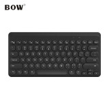 航世（BOW）K-610 无线键盘 炫彩复古键盘 笔记本电脑家用办公通用女生可爱小键盘 黑色