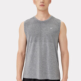 Keep男士无袖运动背心速干透气短袖T恤运动跑步短袖健身训练背心夏 浅花灰 L