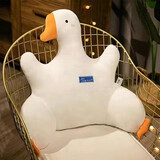 丝媛大鹅办公室腰靠垫久坐汽车座椅靠垫靠背宿舍沙发坐椅靠枕腰枕玩偶 白色大鹅腰枕 55*45CM【有拉链，无单独内胆】