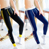 狮奇诺秋裤男棉质薄款青年性感修身衬裤男士打底裤秋冬季保暖裤潮流线裤