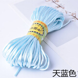 【9.6元两捆】芙蕖 肖战同款端午节红绳中国结线材5号6号7号线玉线细编织手链吊坠挂绳手绳 天蓝色 6号线20米