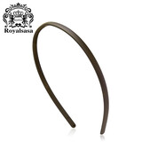 皇家莎莎多色哑光时尚简约彩色亚克力发箍少女洗脸化妆束发卡压发头箍发饰 深咖色DB