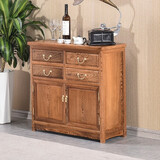 寻古红木家具非洲鸡翅木（学名：非洲崖豆木）餐边柜实木新中式厨房卧室收纳储物柜斗柜床尾柜Q 长86*宽35*高82cm