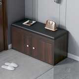 尋巧（SPERMEK）换鞋凳入户鞋柜门口带门坐凳鞋架一体玄关架子简约储物收纳柜 【三层带门款】60CM原野橡木色