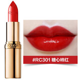 欧莱雅（LOREAL）（LOREAL）小妖金口红纷泽滋润唇膏3.7G秋冬保湿唇膏口红送 小妖金-RC301-糖心柿红色