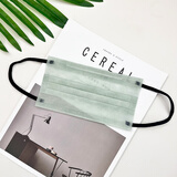 芊羽 莫兰迪口罩一次性夏季薄款防晒透气泡泡纱加宽耳带口罩不勒耳朵 二层莫兰迪【暮光绿】30只独立包装