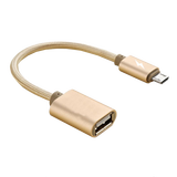 GAGZ OTG数据线Type-C转USB转接头USB-C转换器通用华为Mate30小米10安卓手机 安卓转USB转接线【金色约15cm】 1条装