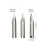 栢利图钢笔通用笔尖通用各大品牌钢笔替换笔尖通用款英雄钢笔头耗材配件 通用款18.5MM暗尖 (2个装） 0.38mm（直尖） 若无法确定型号 请联系客服