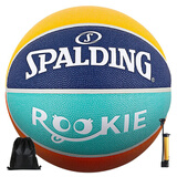 斯伯丁（SPALDING）篮球儿童青少年5号篮球ROOKIE笑脸彩色训练耐磨PU篮球 77-401Y5