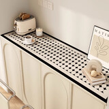 美若晨曦 鞋柜垫台面保护垫垫子餐边柜桌面垫玄关防滑电视柜防水防油桌垫 星星点点羊皮纹桌垫 30*80cm【尺寸支持定制】