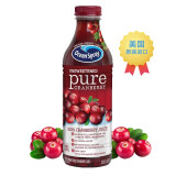 优鲜沛（Ocean Spray）纯蔓越莓汁浓缩果汁 纯果汁美国进口饮料 1瓶含900颗蔓越莓 1L/瓶