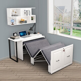 强象 书房折叠床书桌书架组合简约家用午休隐形床电脑办公桌一体CH4 款式1：1.2m隐形床+书桌+吊柜