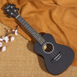 维卡斯（WEIKASI）尤克里里初学者23寸乌克丽丽单板ukulele女生桃花心木入门乐器 23英寸磨砂黑+全套配件