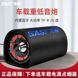 先科（SAST）车载低音炮无线蓝牙音箱12v/24v/220v家用便携式USB有源汽车改装高音质大功率喇叭大音量电脑音响 10寸隧道形低音炮 标配
