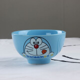 LICHEN 景德镇陶瓷餐具 卡通碗儿童饭碗 面碗 小号叮当猫蓝色（新）