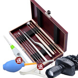 众福缘 掏耳勺工具套装除耳垢挖耳勺镊子鹅毛棒掏耳朵清洁发 木盒装8件套 +气吹+扩耳器+头灯