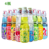 哈达（Hata）波子汽水弹珠汽水 日本进口多种口味碳酸饮料 200mL 6瓶随机/混拼