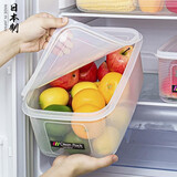成社优选日本进口冰箱保鲜盒塑料密封盒食品级冷冻饺子盒微波炉加热饭盒 5.2L一个装