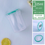 乐亿多（Leyiduo）塑料密封水杯随手杯防漏带盖带茶漏便捷夏天运动水壶旅行杯 耳扣式/带刻度 325ml