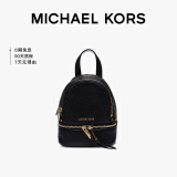 迈克.科尔斯（MICHAEL KORS）礼物送女友MK女包RHEA ZIP系列手提双肩包小号黑色