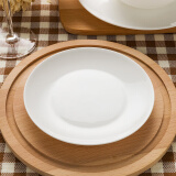 隆达骨瓷陶瓷餐具 饭盘骨碟菜盘汤盘西餐盘 纯白 纯白浅盘 4个 6.5英寸