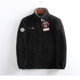 出口挪威订单双面摇粒绒夹克外套男女款加绒加厚抓绒衣秋冬款男 999 黑色【加绒加厚】 S码 建议120-140斤